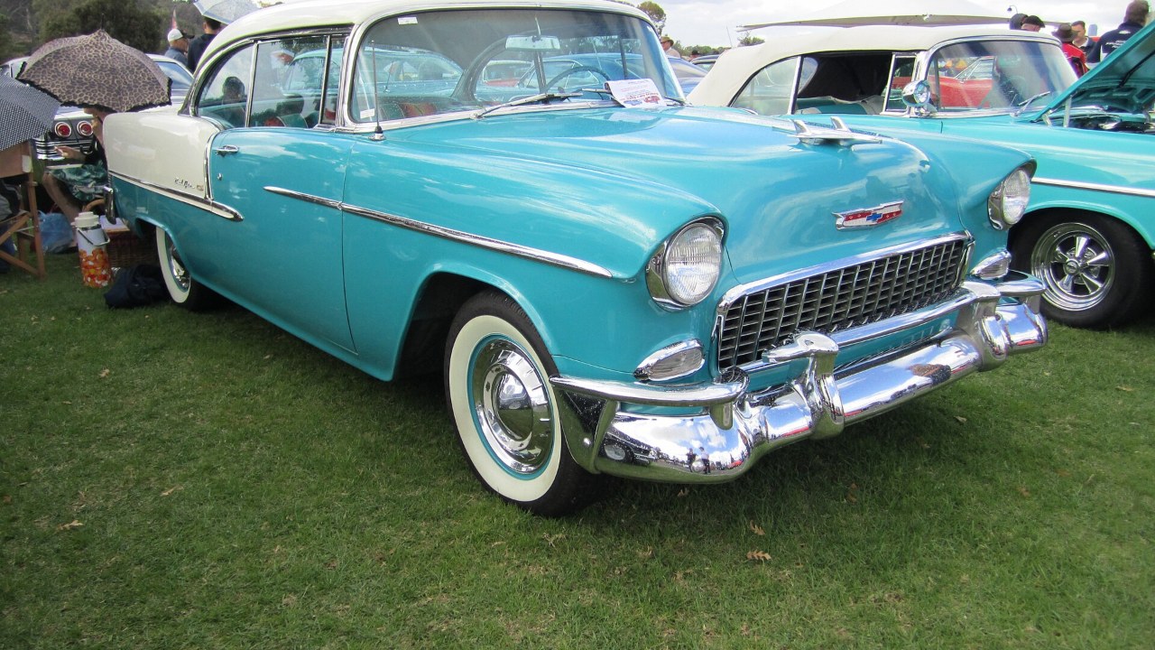 1955 Chevrolet Bel Air hardtop, one of the first cars offered with the Chevrolet 265 V8