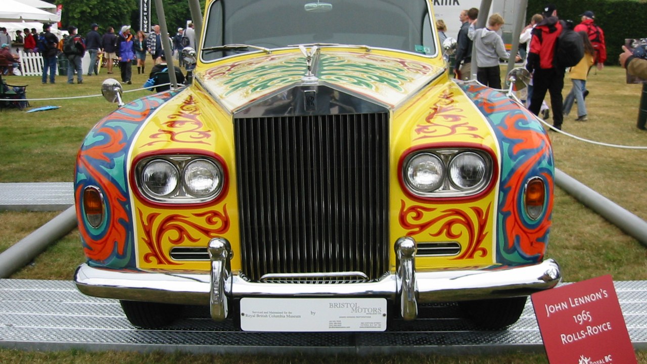 Front of John Lennon's psychedelic 1965 Rolls-Royce Phantom V