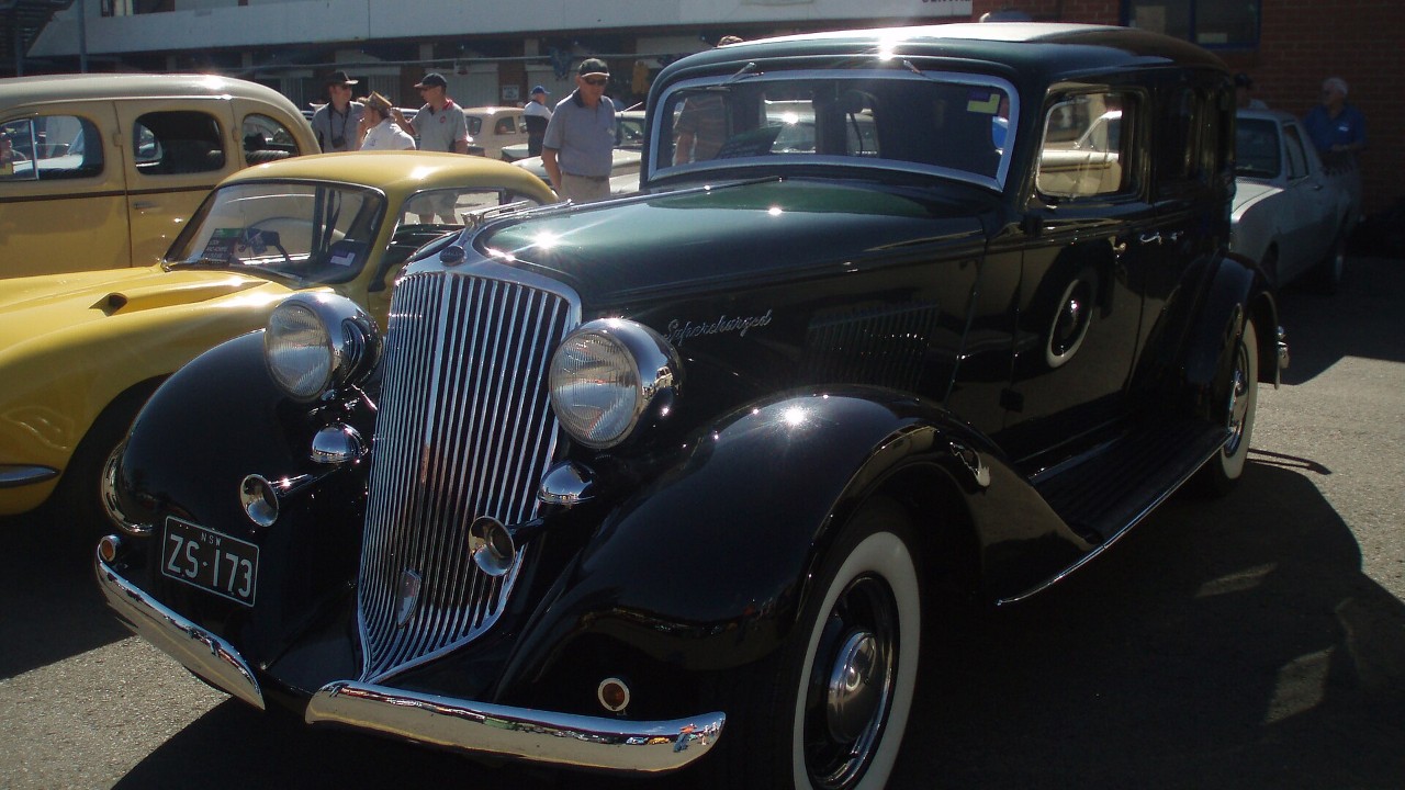 A 1934 Graham Eight supercharged sedan