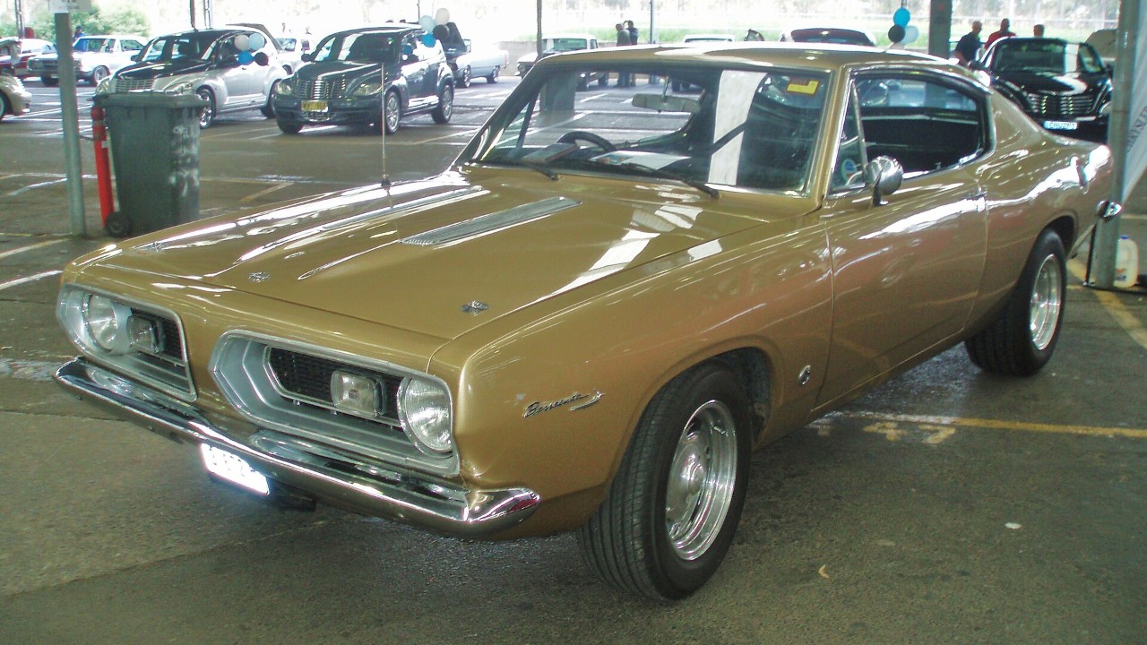 A 1967 Plymouth Barracuda Formula S fastback, the first year of the 383 Barracuda V8