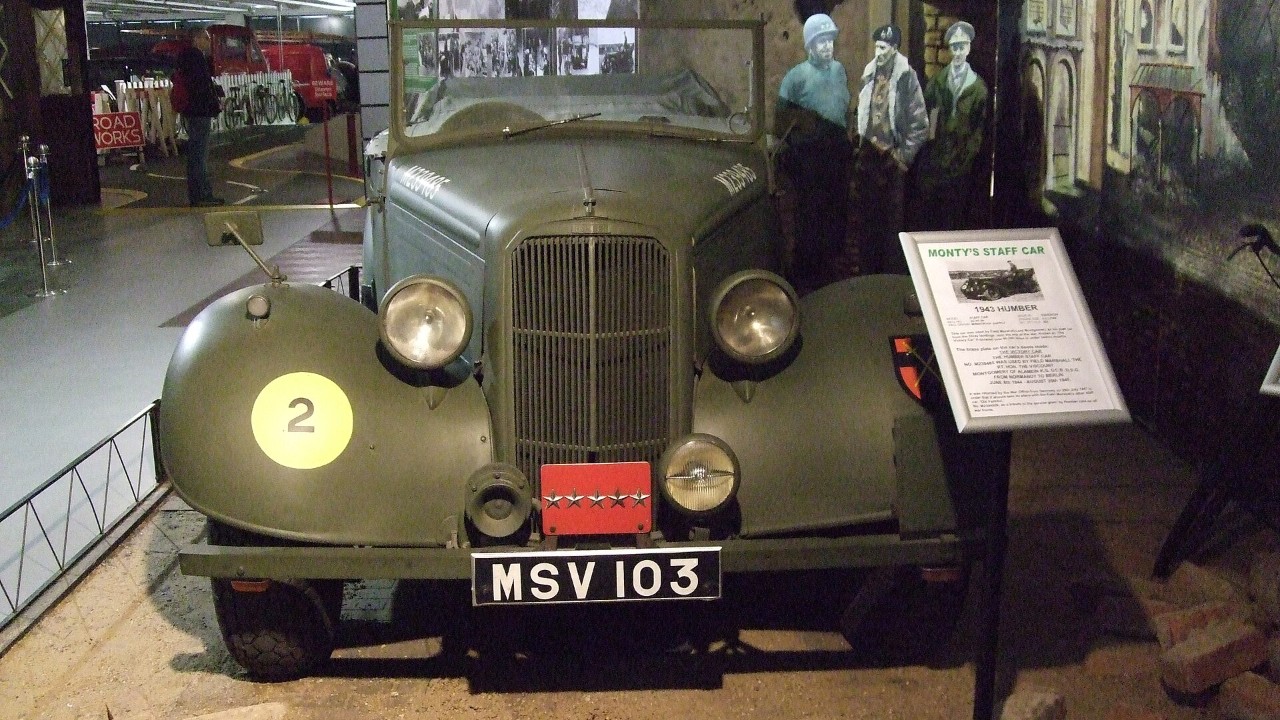 Field Marshal Montgomery's 1943 Humber staff car at the Coventry Transport Museum