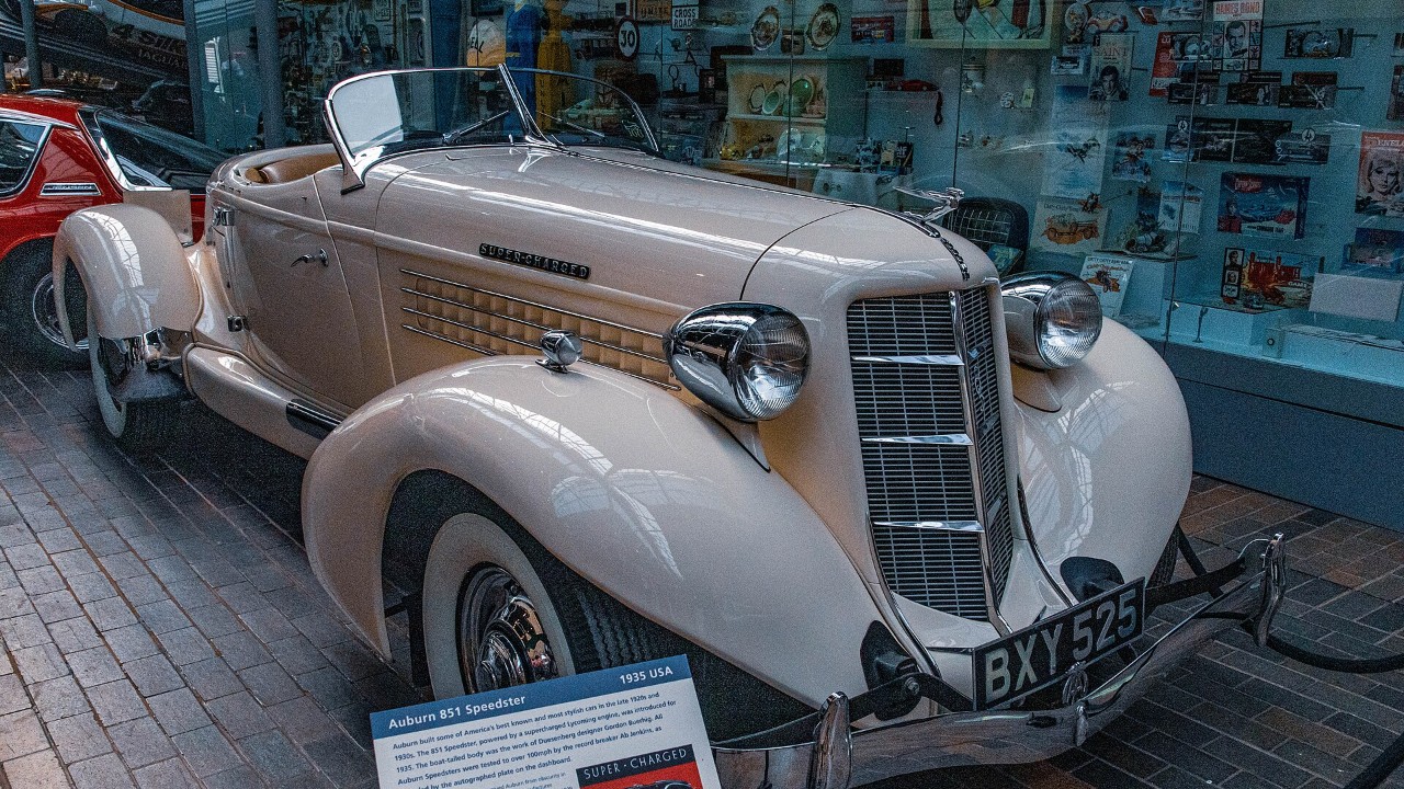 An Auburn 851 Speedster in a museum display
