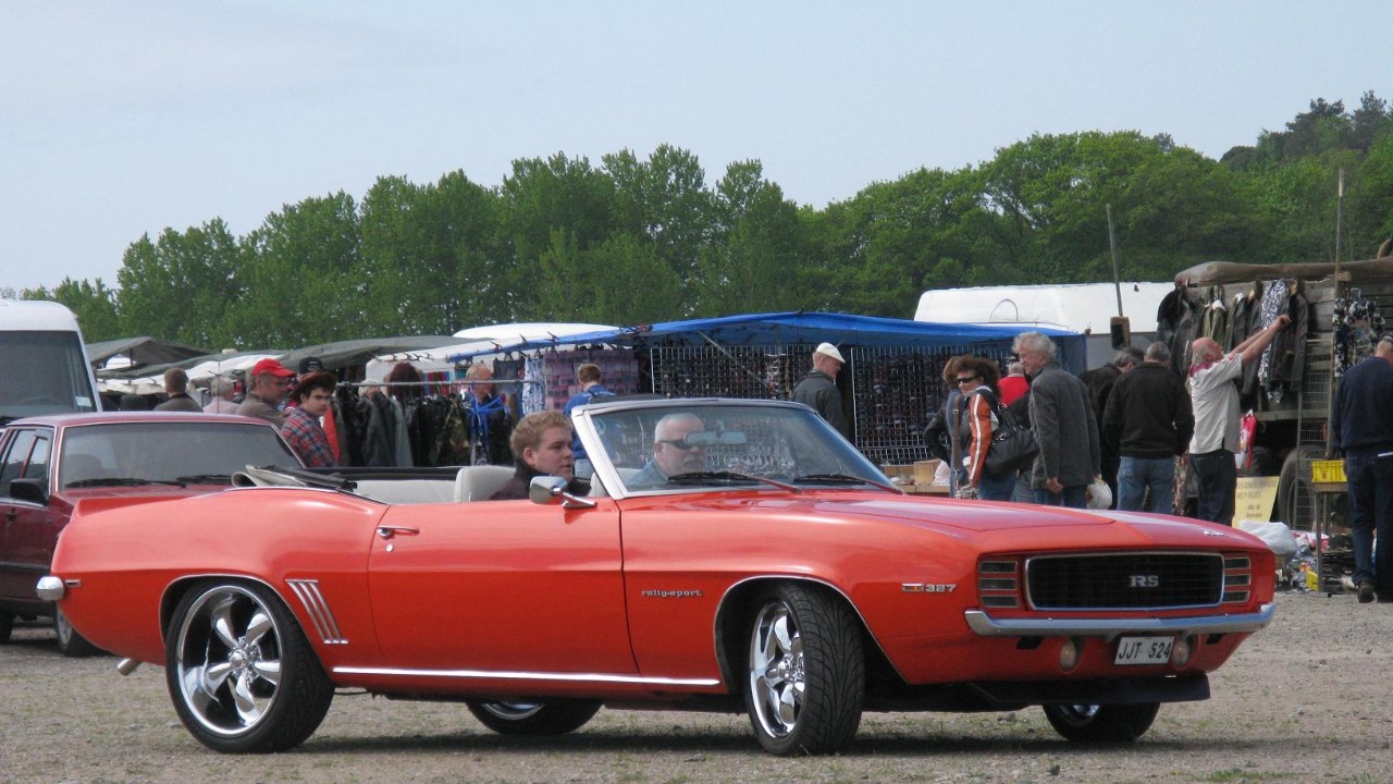 A 1969 Chevrolet Camaro convertible