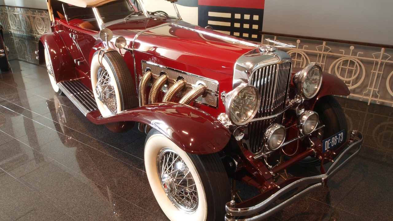A 1935 Duesenberg Model SJ LaGrande dual-cowl phaeton