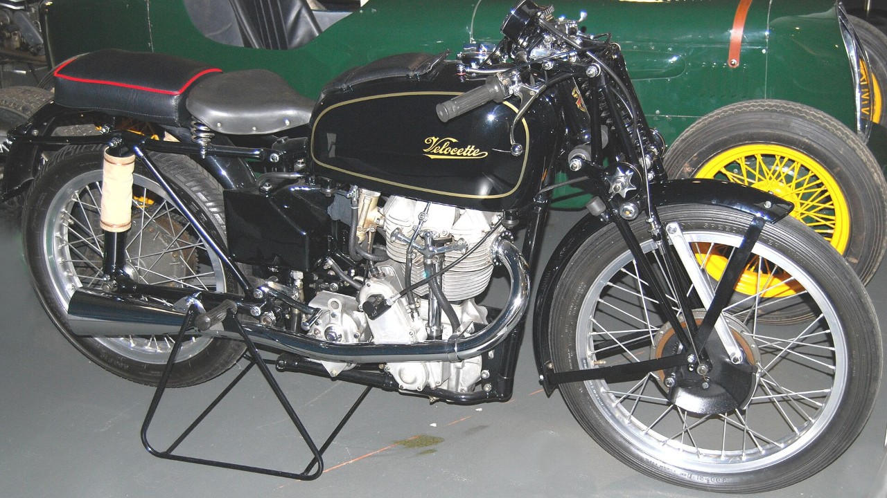 A 1948 Velocette KTT racing motorcycle
