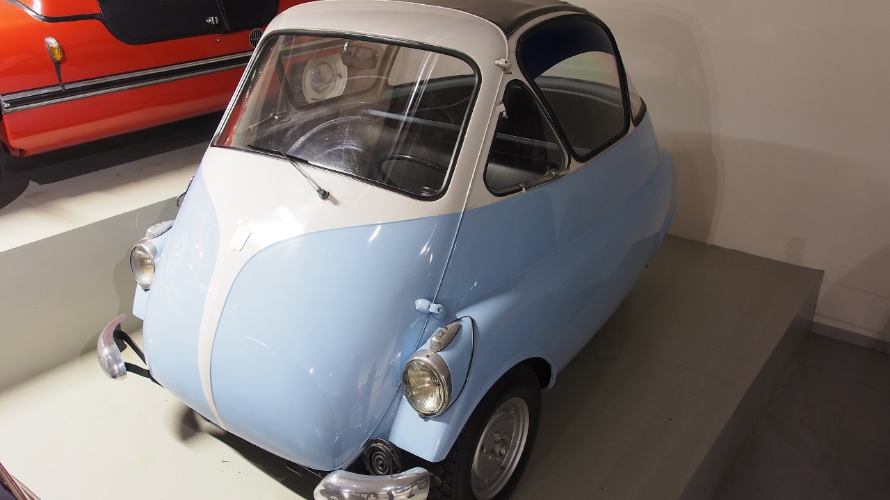 A 1953 Iso Isetta, the bubble car Iso built before the Iso Rivolta IR 300