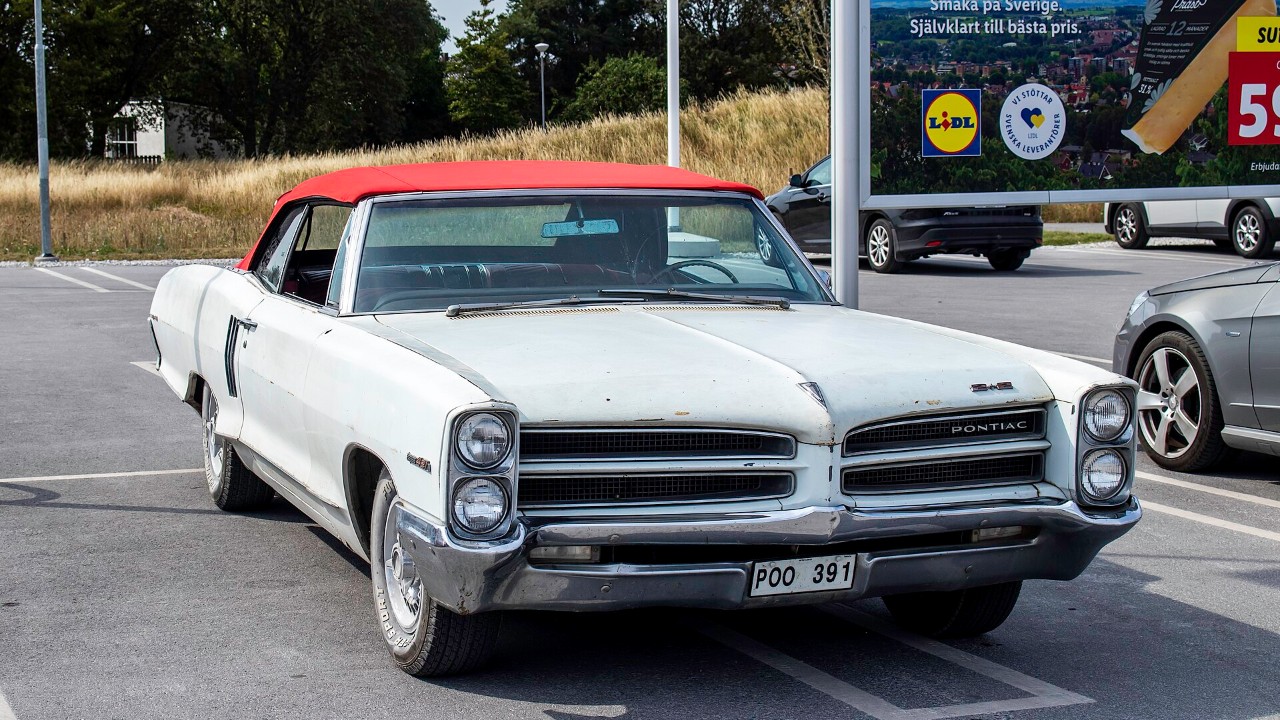 A 1966 Pontiac 2+2 convertible