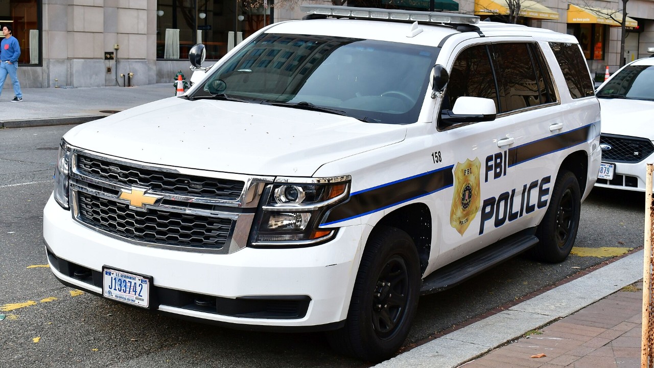A Chevrolet Tahoe police SUV