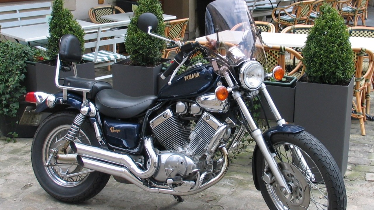 A Yamaha XV750 Virago