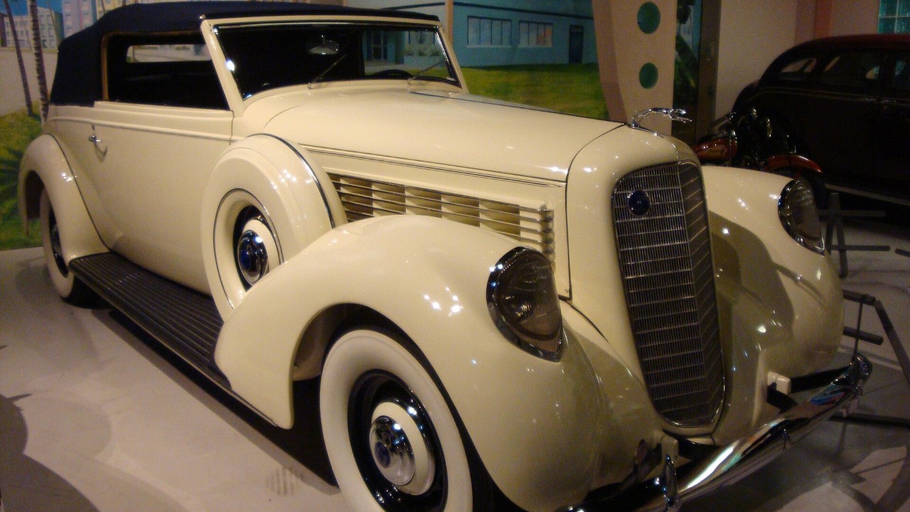 A 1938 Lincoln V12 convertible bodied by Brunn