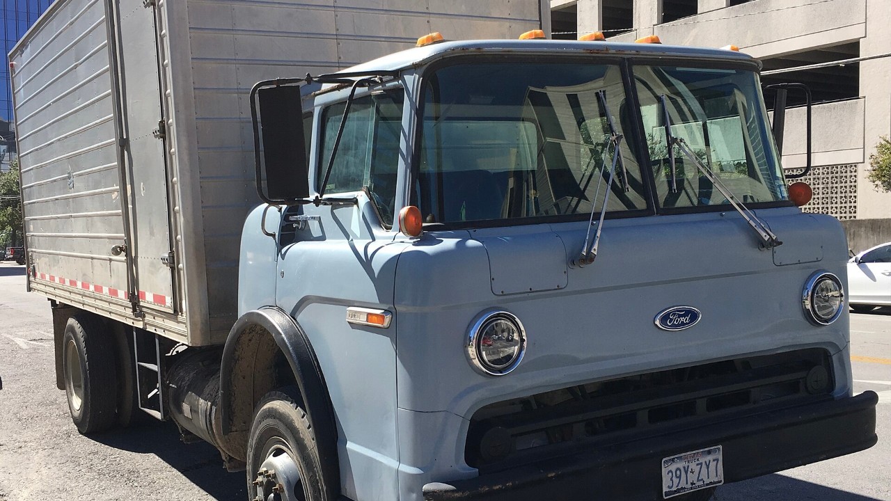 A Ford C-Series box truck
