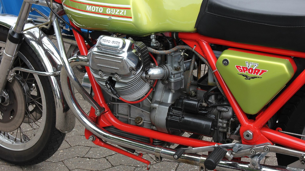 A 1973 Moto Guzzi V7 Sport