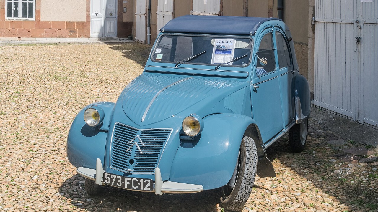 A Citroën 2CV AZ, a later version of the 1948 2CV