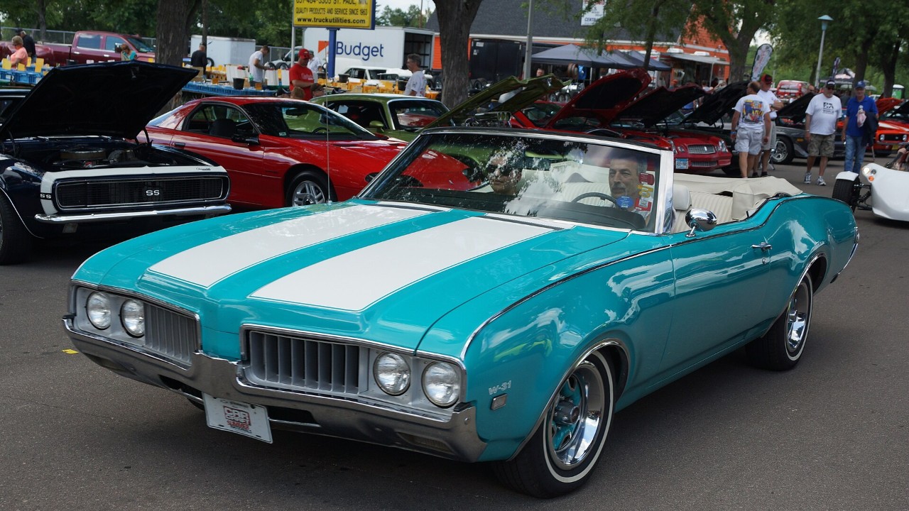 A 1969 Oldsmobile W-31 Cutlass convertible