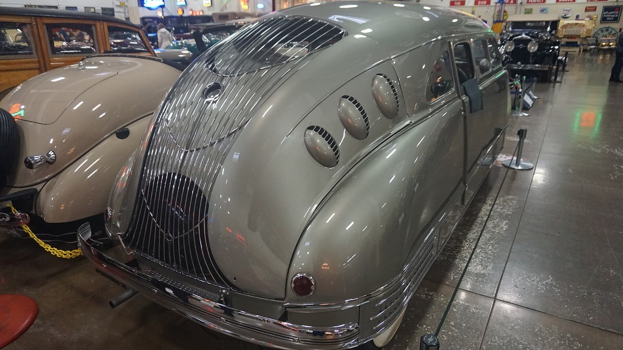 The rear-engine tail of a 1935-36 Stout Scarab