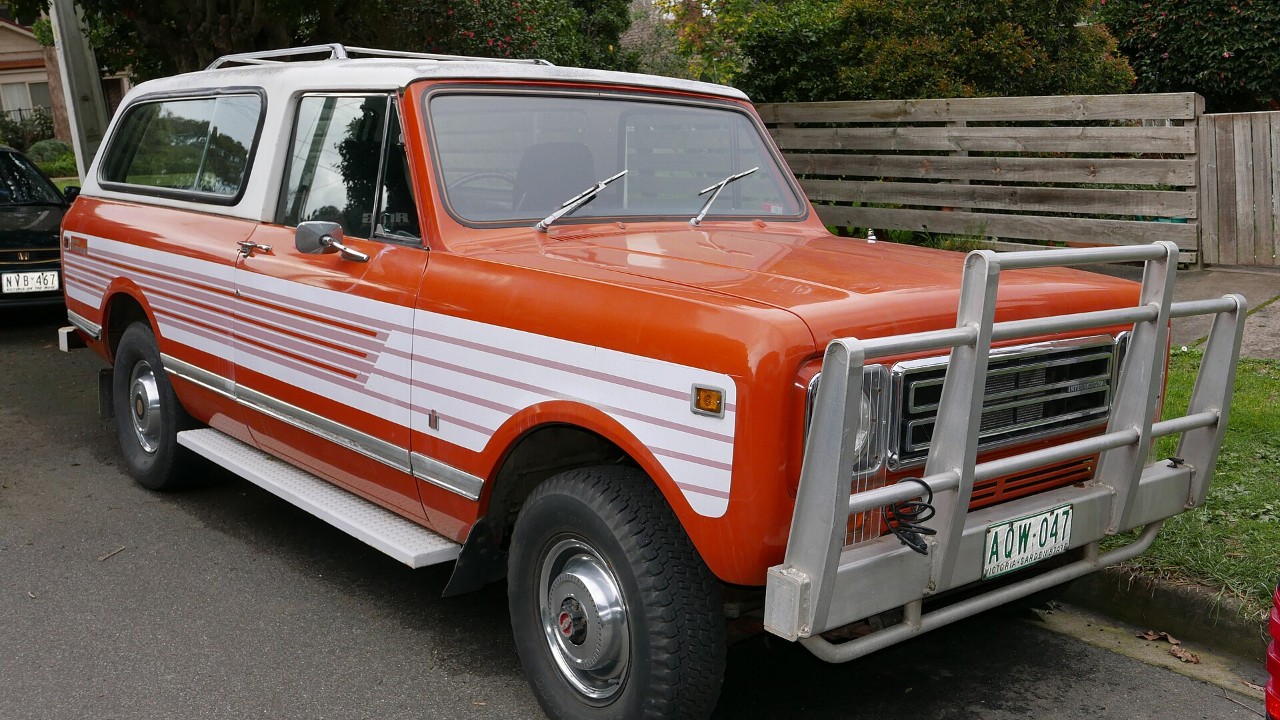 6 International Harvester Scout and Travelall models from the 1953 Travelall to the 1980 Scout II