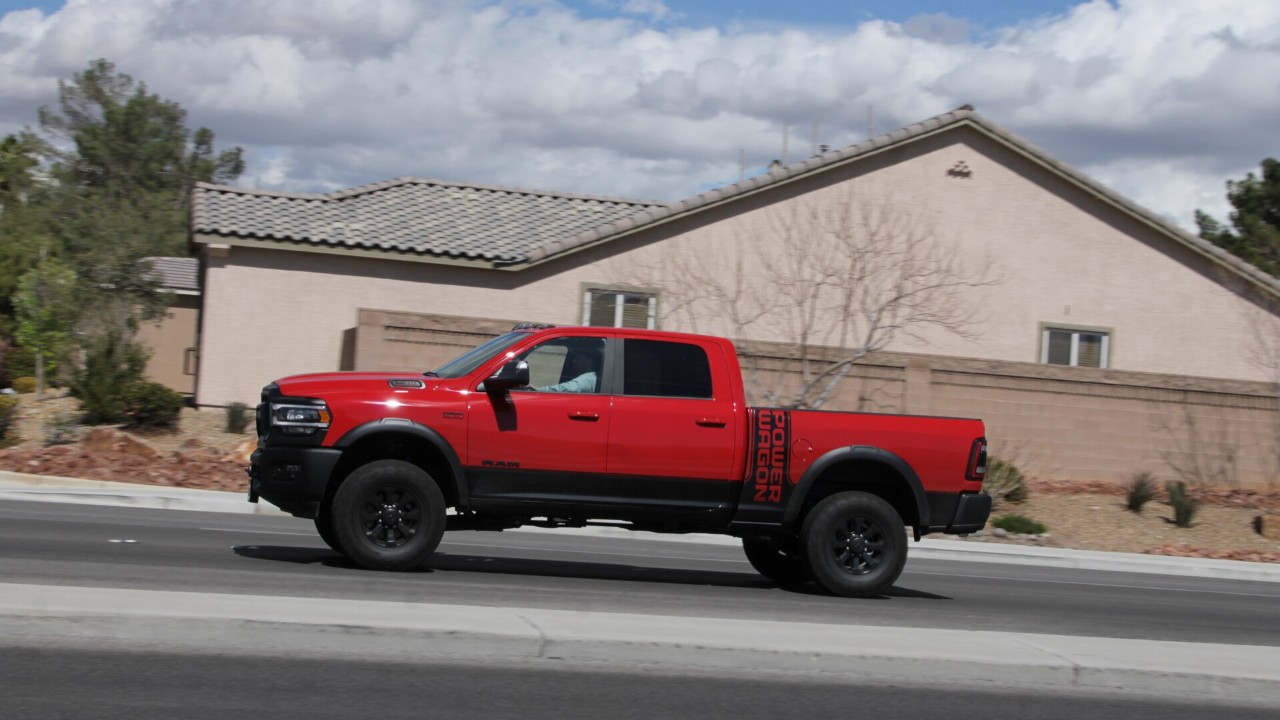 A red Ram 2500 Power Wagon of the current generation