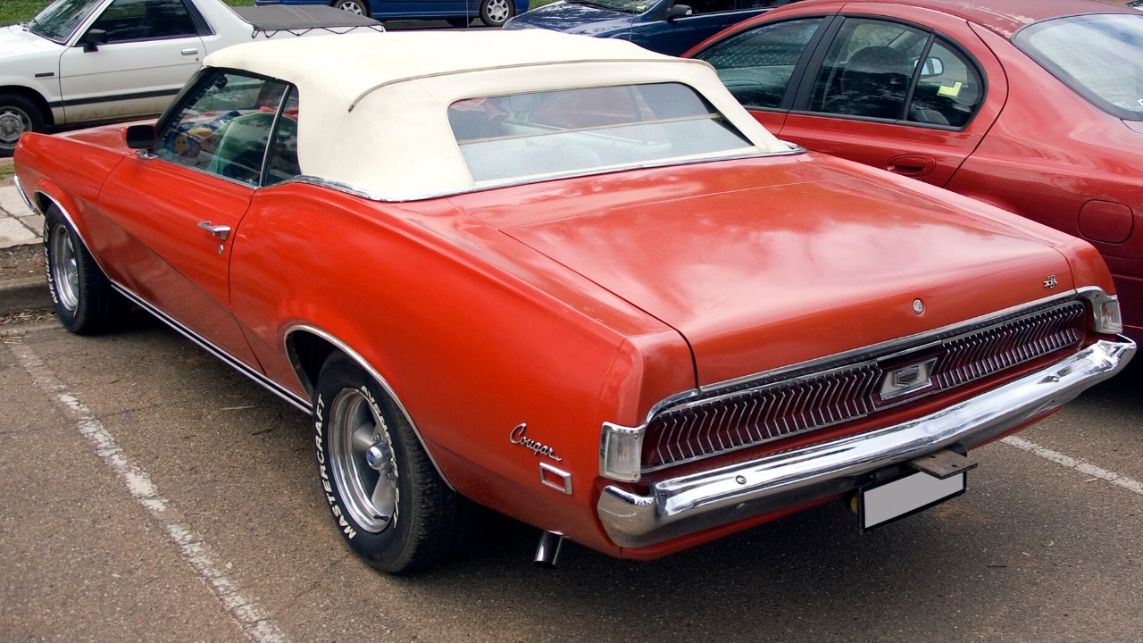 A 1969 Mercury Cougar XR-7 convertible