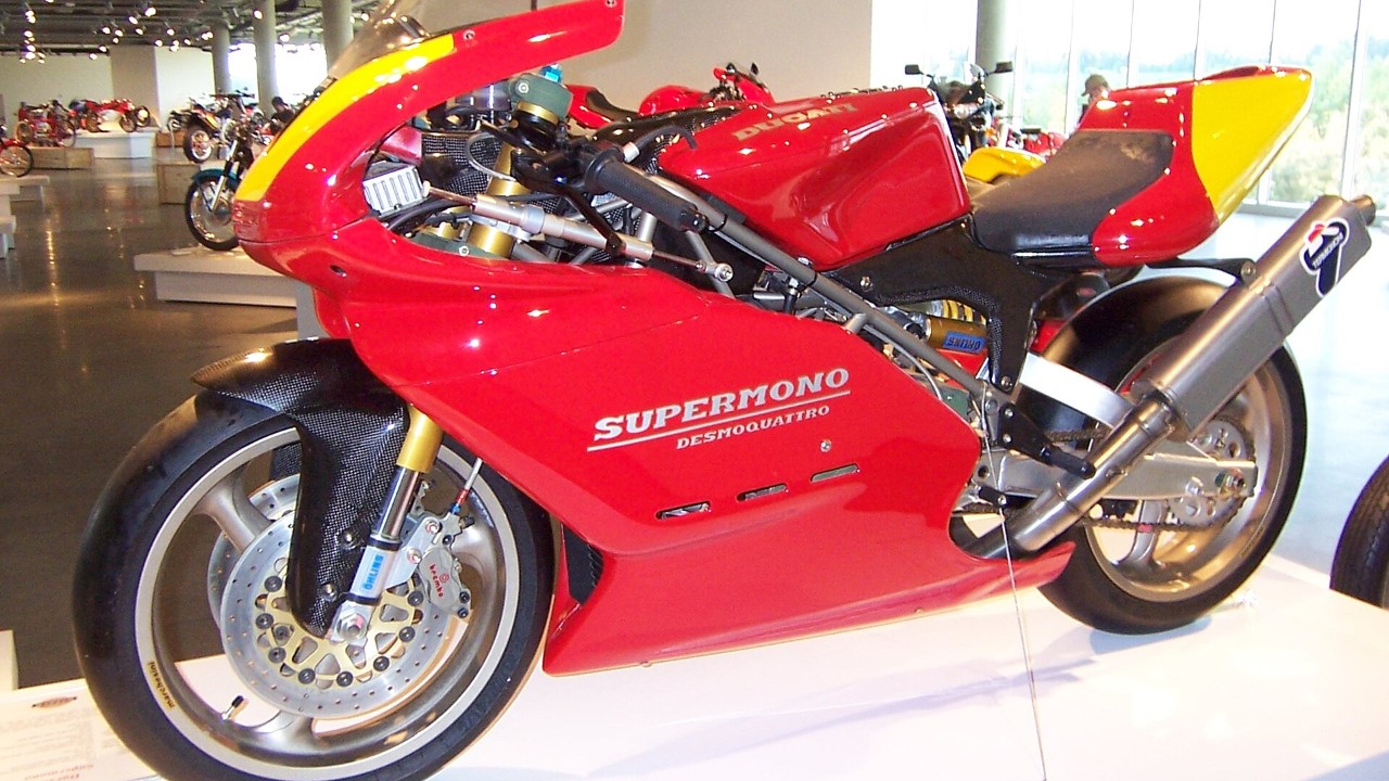 A Ducati Supermono race bike