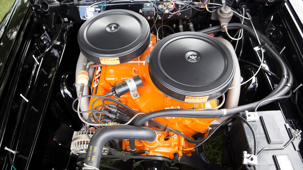 The 413 Super Stock engine in a 1962 Plymouth Sport Fury, part of the Plymouth Fury line