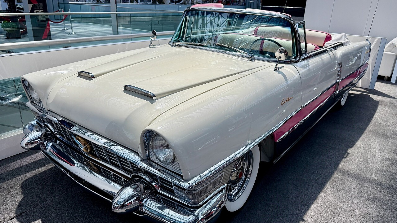 A 1955 Packard Caribbean convertible