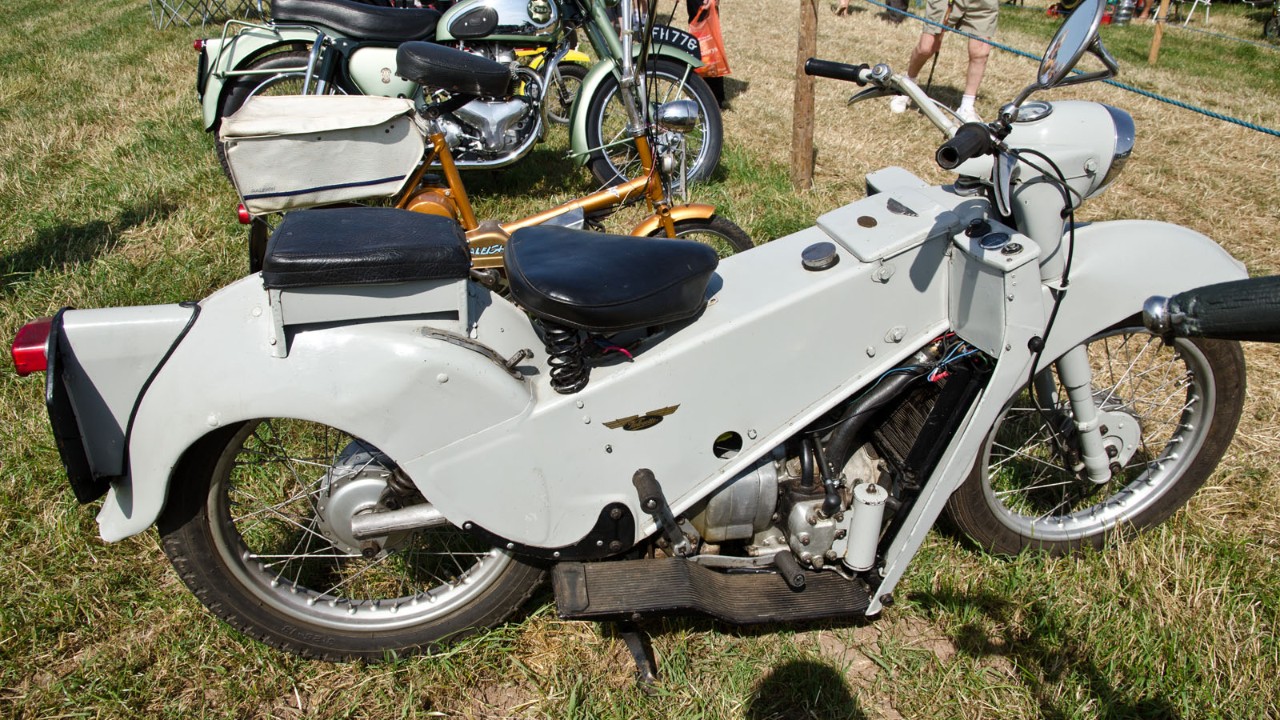 A Velocette LE motorcycle