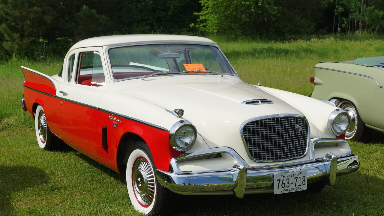 A 1957 Studebaker Silver Hawk