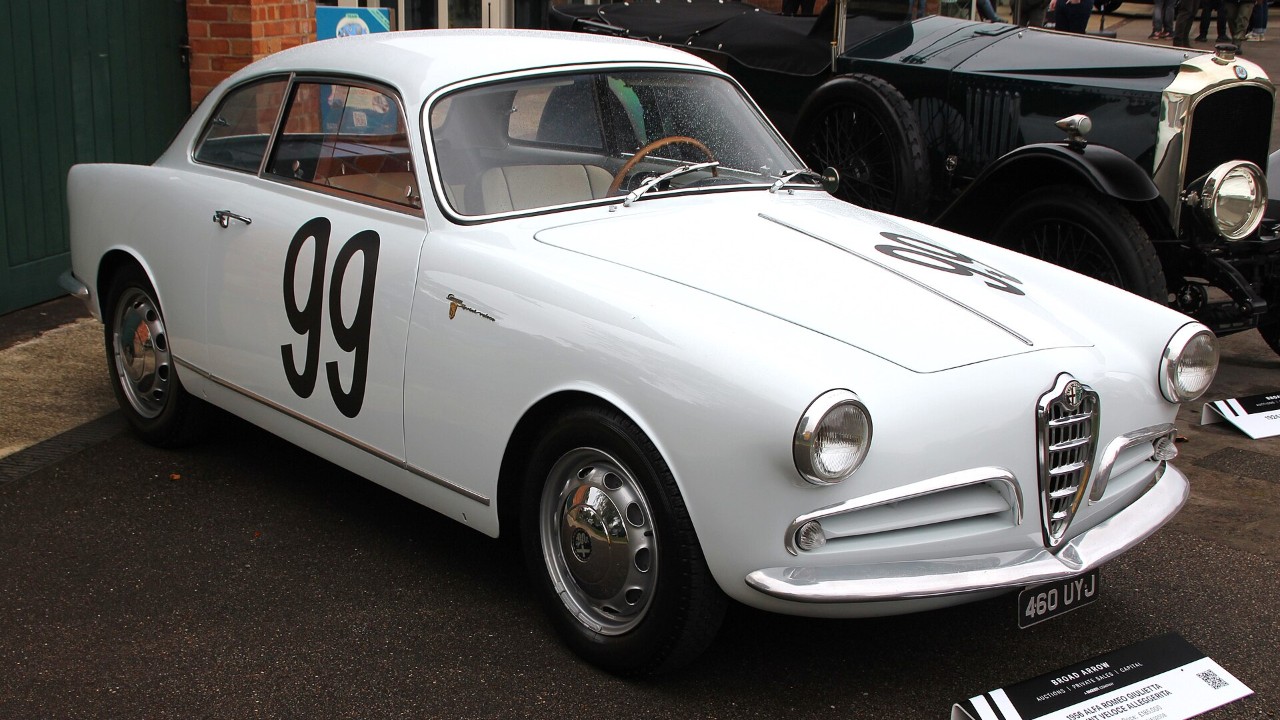 An Alfa Romeo Giulietta Sprint Veloce coupe