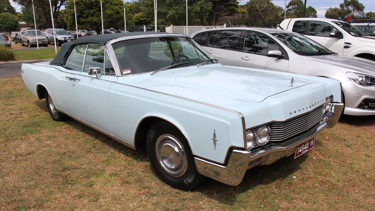 A 1966 Lincoln Continental convertible