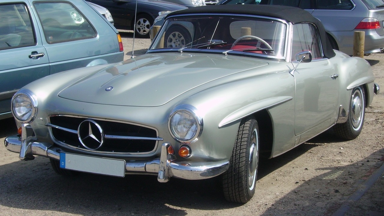 A Mercedes-Benz 190SL roadster