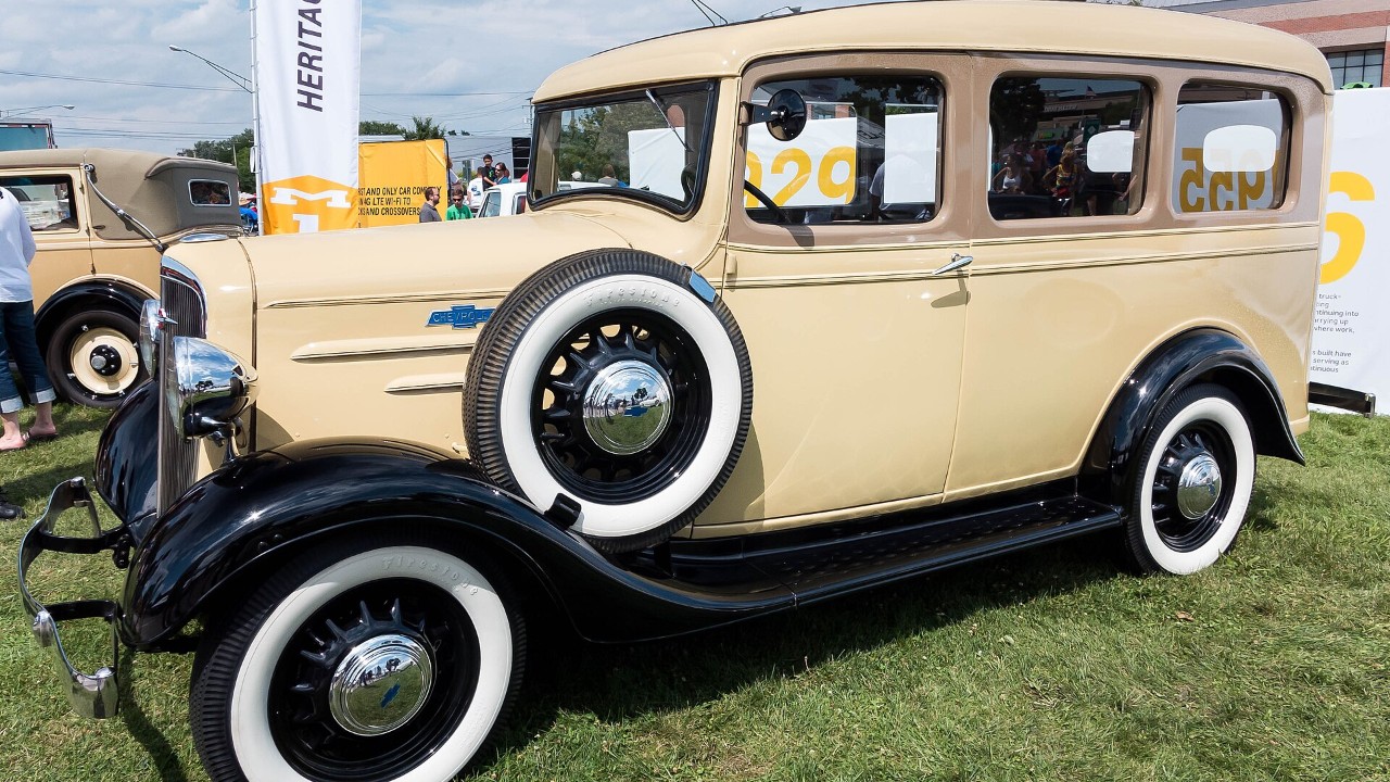 A 1936 Chevrolet Suburban Carryall from the first generation