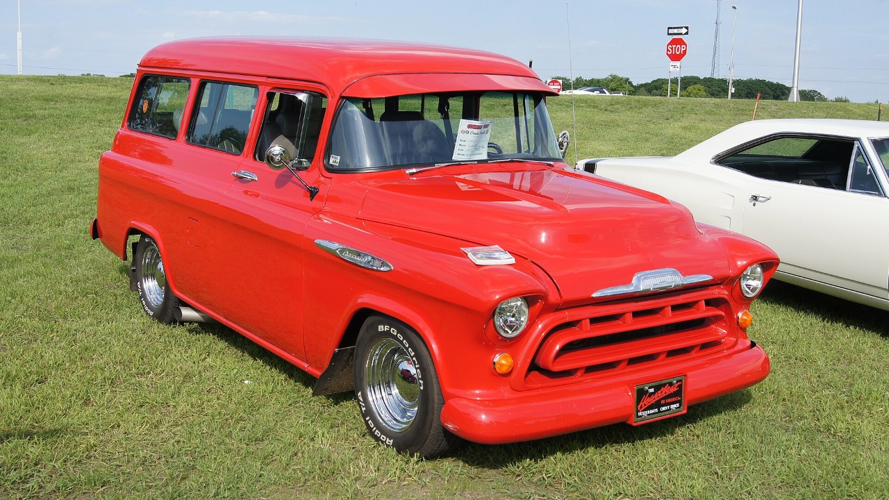 A 1957 Chevrolet Suburban from the fourth generation