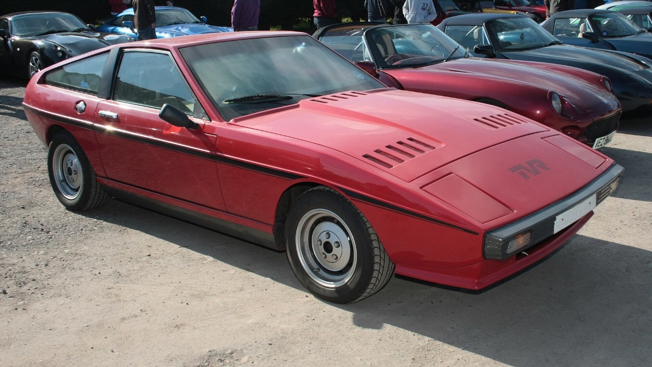 A red TVR Tasmin 280i