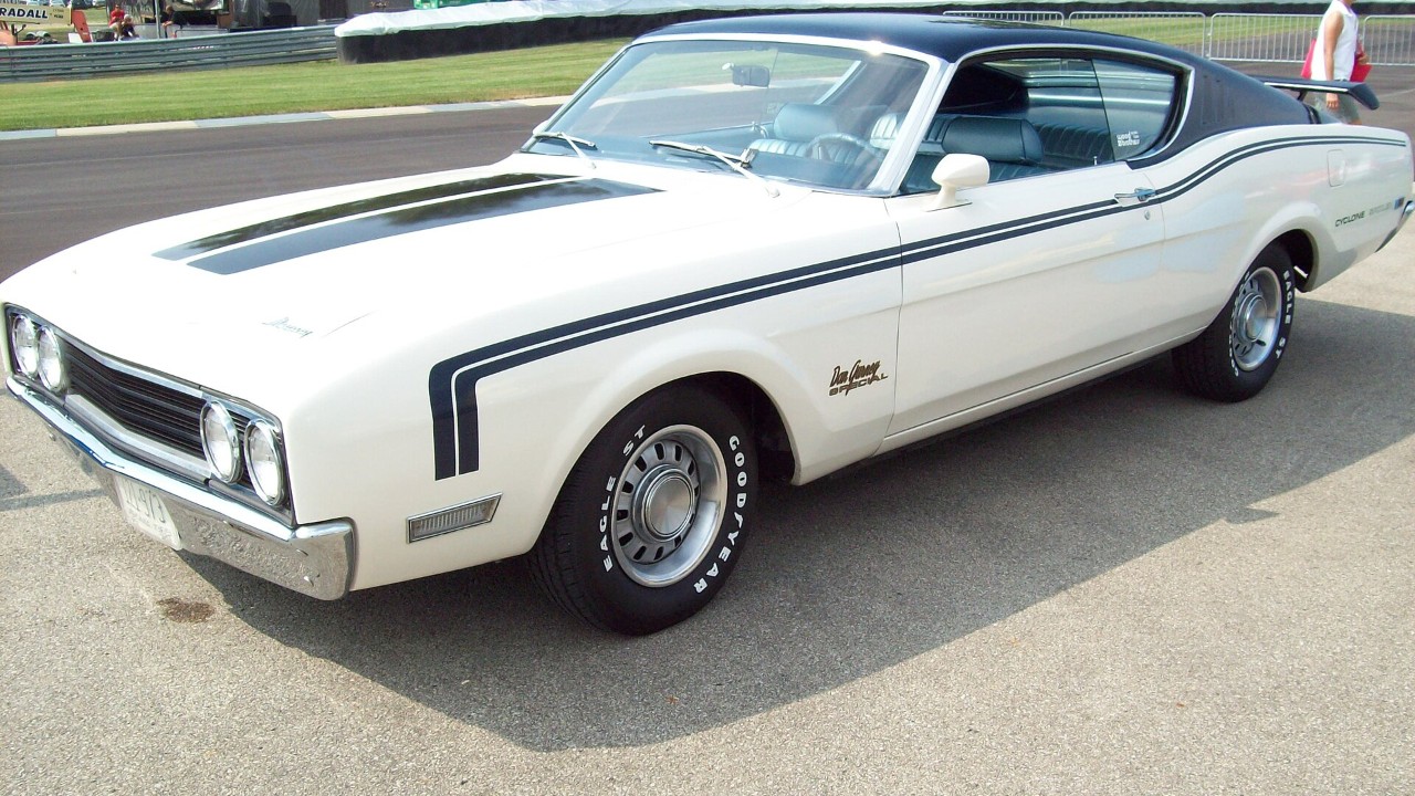 A Mercury Cyclone Spoiler II in Dan Gurney colors
