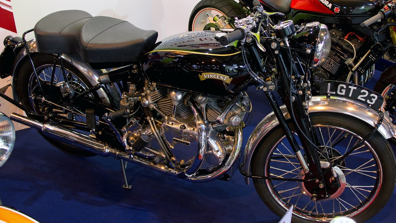 A 1949 Vincent Series C Rapide with Girdraulic forks