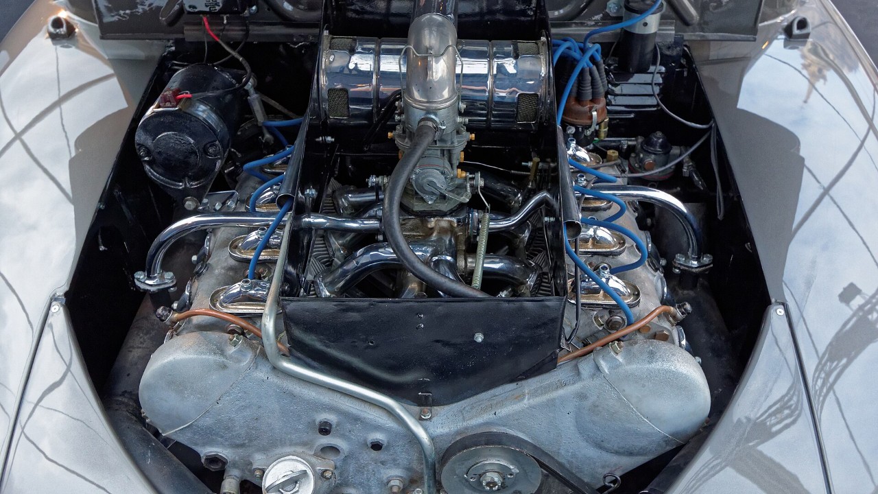 The rear-mounted air-cooled V8 of a Tatra T87