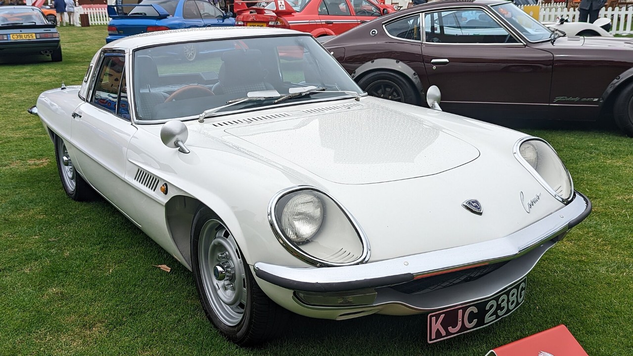A 1969 Mazda Cosmo Sport, the rotary Cosmo Sport that ran at the Nürburgring