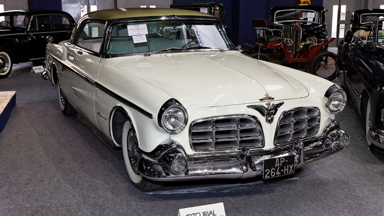 A 1955 Imperial Newport hardtop coupe