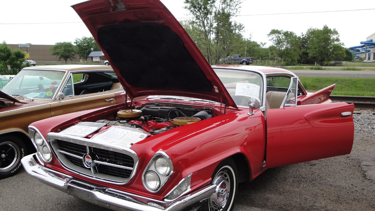 A red 1961 Chrysler 300G