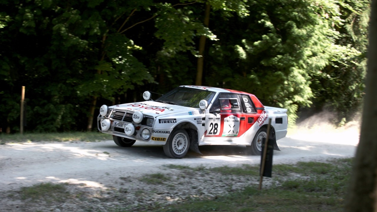 The Toyota Celica Twincam Turbo TA64 Group B rally car at the 2009 Goodwood Festival of Speed