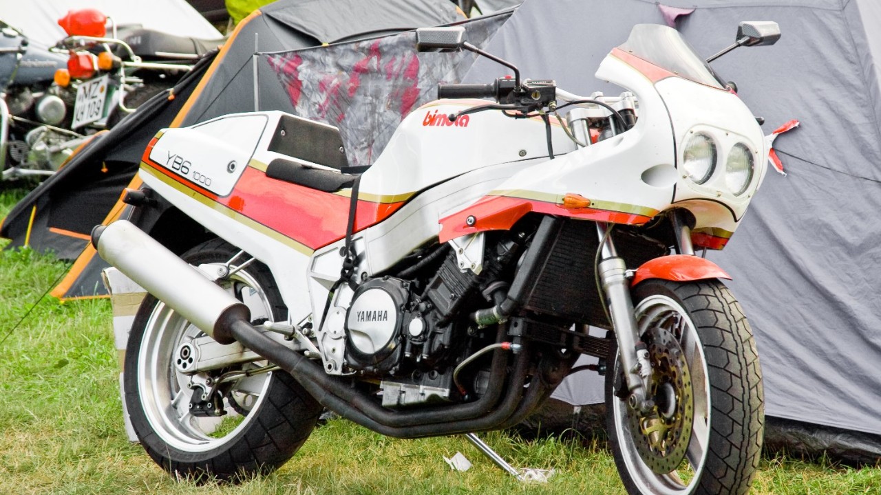 A Bimota YB6 with a Yamaha 1000 engine