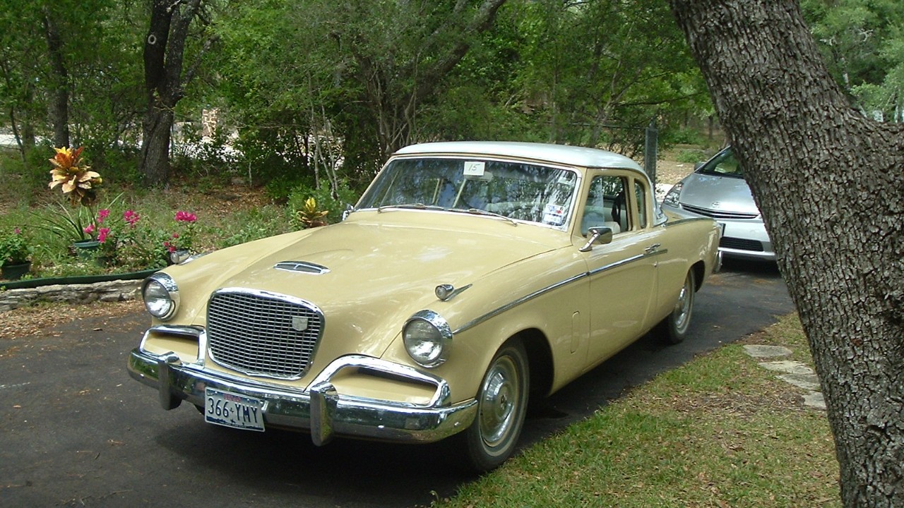A 1956 Studebaker Flight Hawk, the six-cylinder Studebaker Hawk