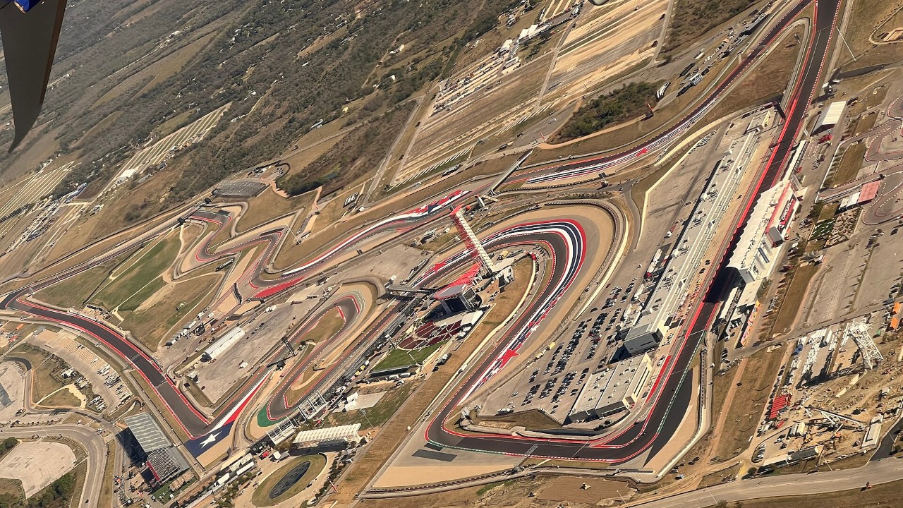 Aerial view of the Circuit of the Americas, home of the United States Grand Prix