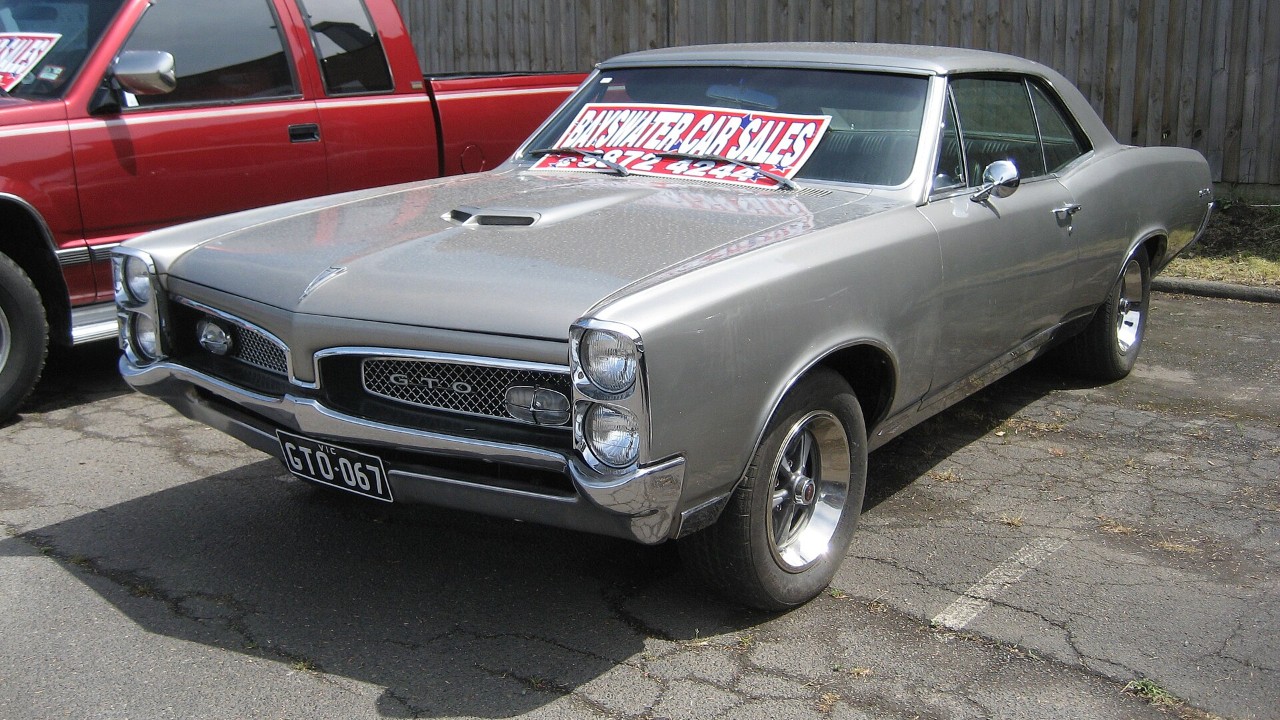 A 1967 Pontiac GTO hardtop