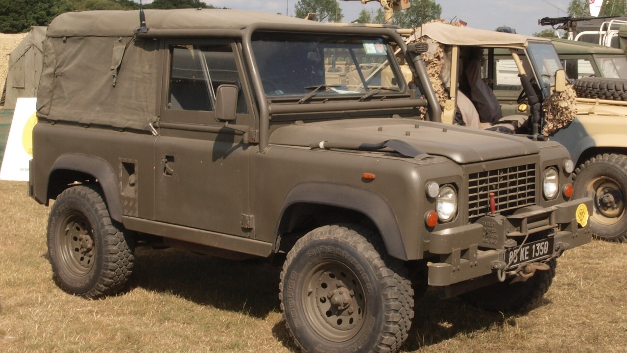 A 1985 Land Rover 90, the model Land Rover launched as the Ninety
