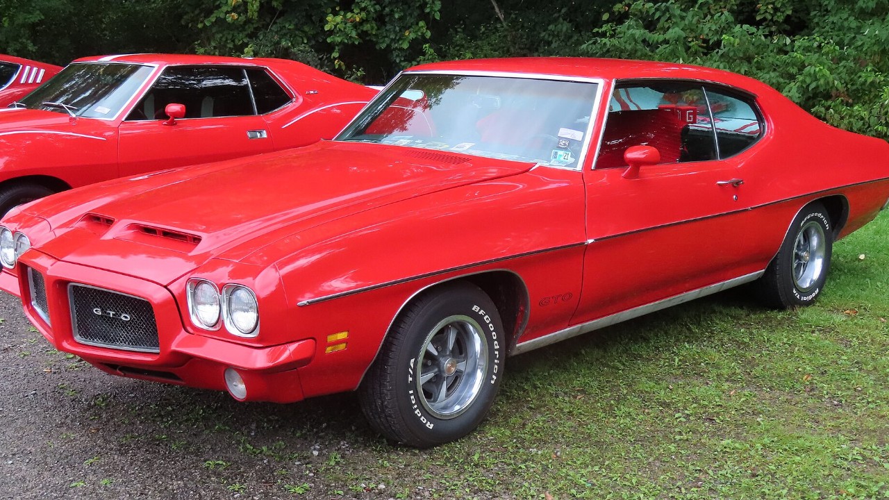 A 1971 Pontiac GTO hardtop coupe