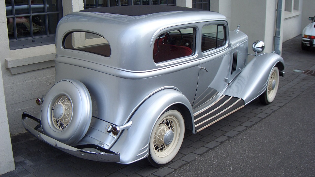 A Pontiac Economy Eight two-door sedan