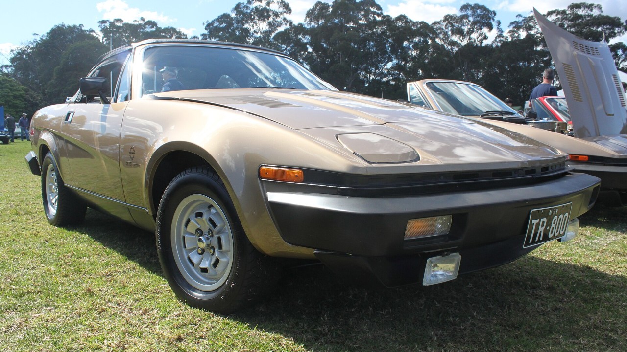 A 1980 Triumph TR8 convertible