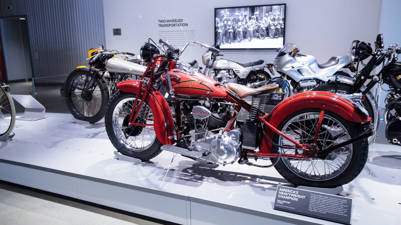A 1936 Crocker V-twin at the Petersen Automotive Museum