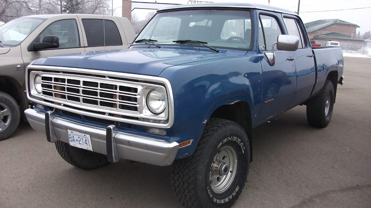 A Dodge crew cab pickup